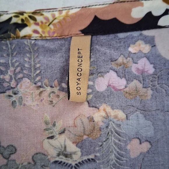 Soyaconcept/ Floral Print Blouse/ Violet Mist Combi./ Size US L - Picture 10 of 12